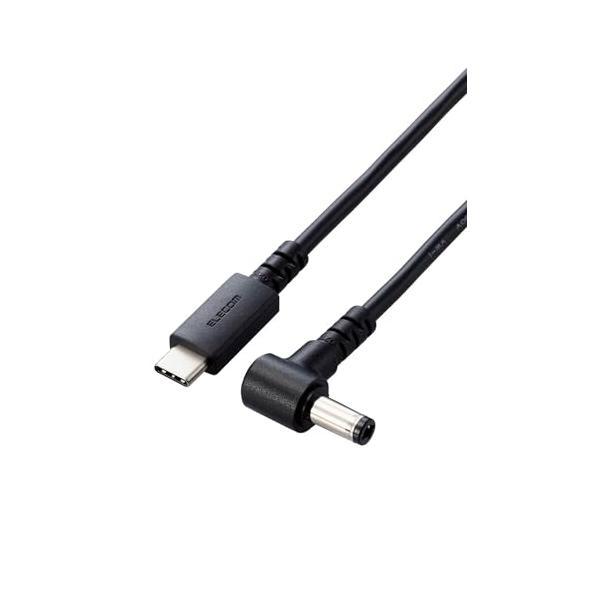 エレコム DC-PDF20BK 充電ケーブル ノートPC用充電ケーブル ブラック USB Type-C DC丸コネクタ 60W 2.0m ELECOM