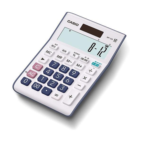 こちらの商品は追跡可能メール便/定形・定形外郵便にて発送します。宅配便ご希望のお客様は「有料宅配便」をご選択ください。カシオ MP-12R-N 余り計算電卓 ミニジャストタイプ 12桁