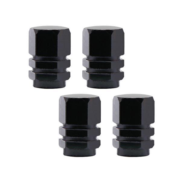 汎用 タイヤエアバルブキャップ ホイールのドレスアップ ブラック4個セット タイヤ エアバルブキャップ 4個セット エアーバルブ カバー 交換 車