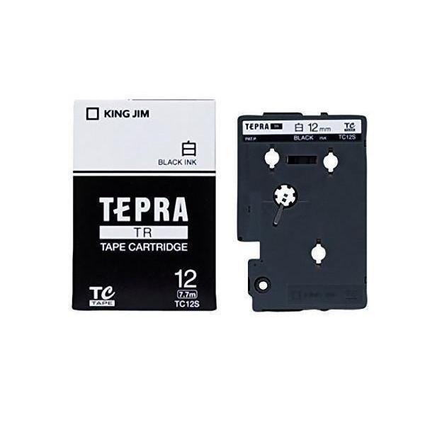 こちらの商品は追跡可能メール便/定形・定形外郵便にて発送します。宅配便ご希望のお客様は「有料宅配便」をご選択ください。キングジム TC12S 白  テープカートリッジ テプラTR 12mm