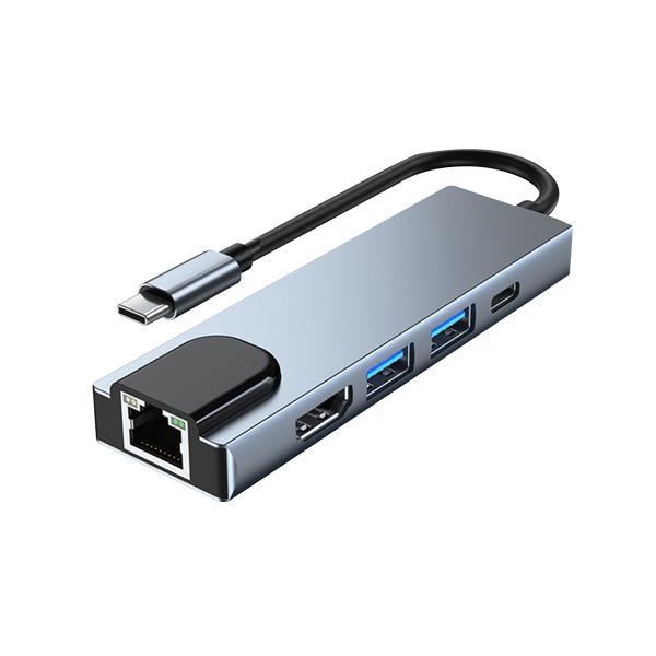 こちらの商品は追跡可能メール便/定形・定形外郵便にて発送します。宅配便ご希望のお客様は「有料宅配便」をご選択ください。【商品説明】・5in1の多機能USBハブです。・パソコンのポート不足を解消することができます。・USBハブとして使用しなが...