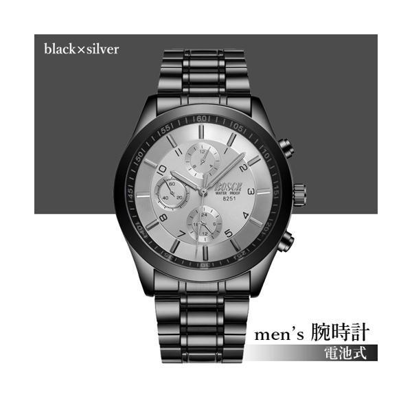 腕時計 メンズ シンプル おしゃれ かっこいい 安い 男性 見やすい シンプル ブラック シルバー C ベストワン 通販 Paypayモール