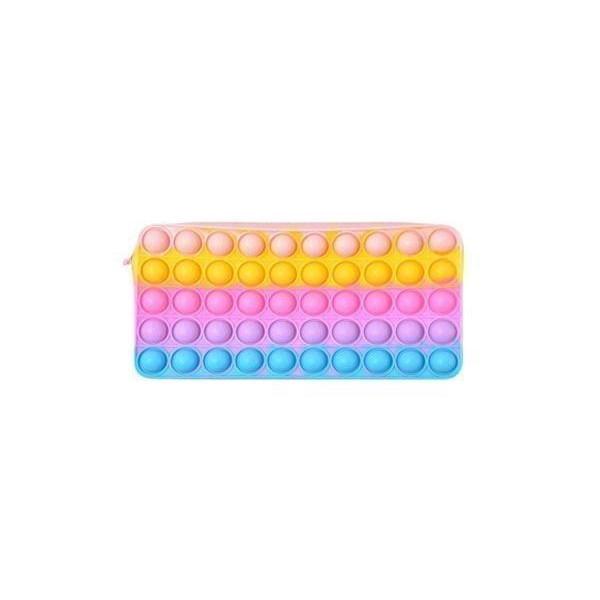 プッシュポップ ペンケース マカロン 筆箱 ポーチ スクイーズ玩具 子供 