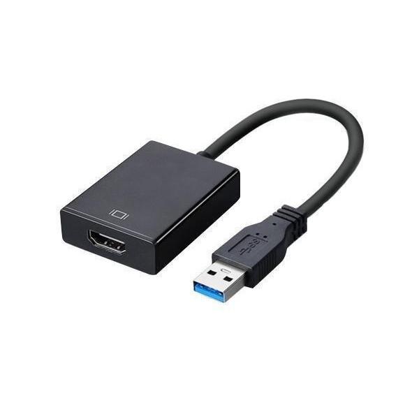 USB HDMI 変換ケーブル 変換アダプタ 変換コネクタ ブラック USB3.0