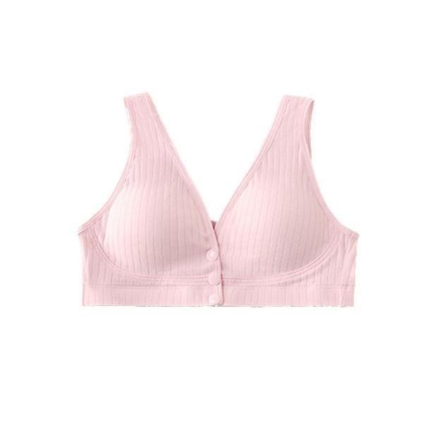 【商品説明】・フロントボタンタイプの授乳ブラジャーです。・伸縮性がいいので締め付けず快適な付け心地です。・肌に触れる部分は敏感な肌にも優しいコットン製です。・取り外し可能なパッド付です。・授乳が終わった後もナイトブラとして使用することができ...