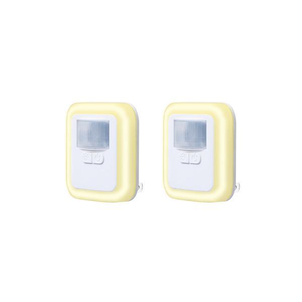 2個セット LED センサーライト 室内 コンセント 100V 人感