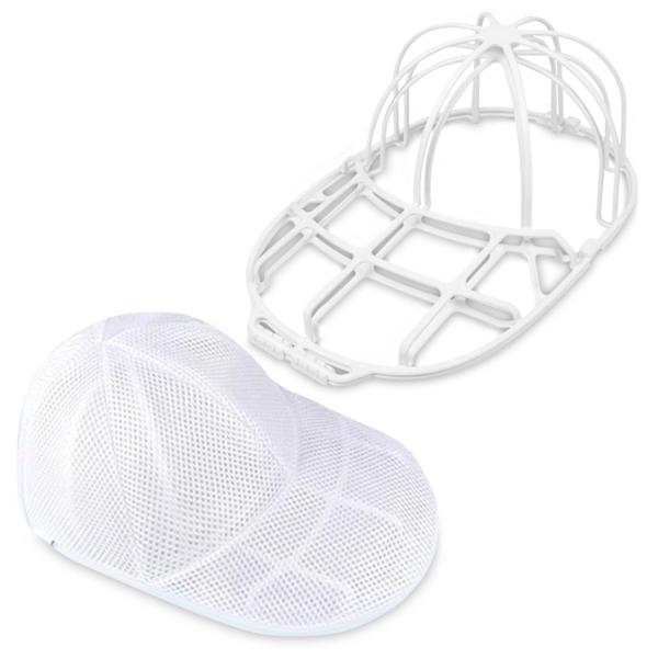 【商品説明】・型崩れを気にせず洗濯機で帽子を洗うことができるキャップウォッシャーです。・洗濯後乾かすときにもつけておけば、型崩れ防止になります。・専用洗濯ネット付き。帽子をフレームに挟み、ネットを全面を被せて帽子と周りの素材を保護。・帽子の...