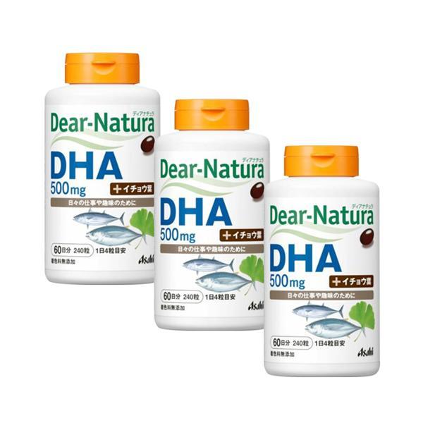 他サイト： 3個セット アサヒ ディアナチュラ DHA with イチョウ葉 240粒の商品画像