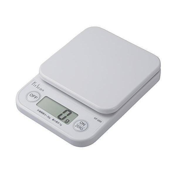 他サイト： タニタ クッキングスケール KF-200 WH 白 ホワイト キッチン はかり 料理 デジタル 2kg 1g 単位 TANITAの商品画像