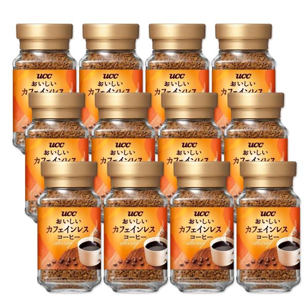 UCC 12個セット おいしいカフェインレスコーヒー インスタントコーヒー