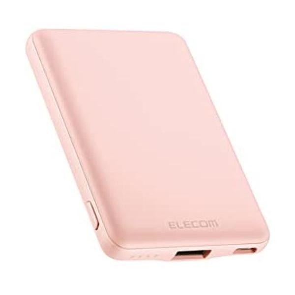 他サイト： エレコム DE-C37-5000PN ピンク モバイルバッテリー 5000mAh 12W コンパクト 薄型 軽量 iPhone Android 各種対応の商品画像