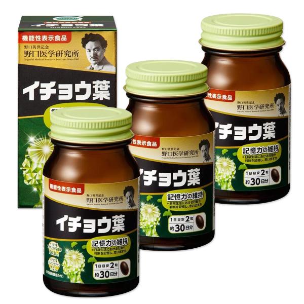 野口医学研究所 3個セット イチョウ葉 DHA EPA 60粒（約30日分