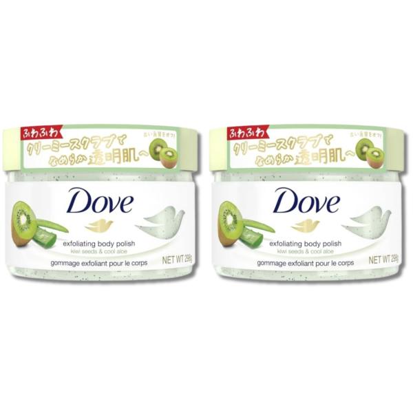 2個セット ユニリーバ Dove(ダヴ) キウイ&アロエ クリーミースクラブ ボディ 本体 298g