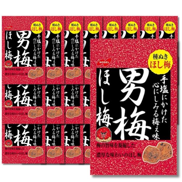 NOBEL 24個セット ノーベル製菓 男梅ほし梅 20g : ベストワン - 通販