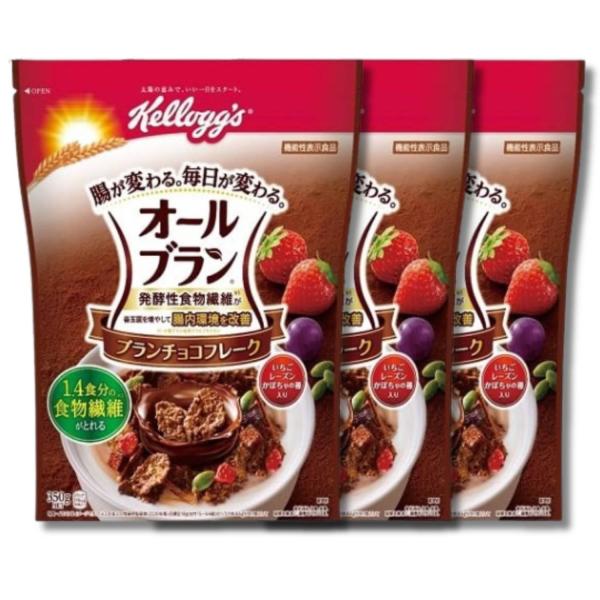 3個セット ケロッグ オールブランブランチョコフレーク 350g