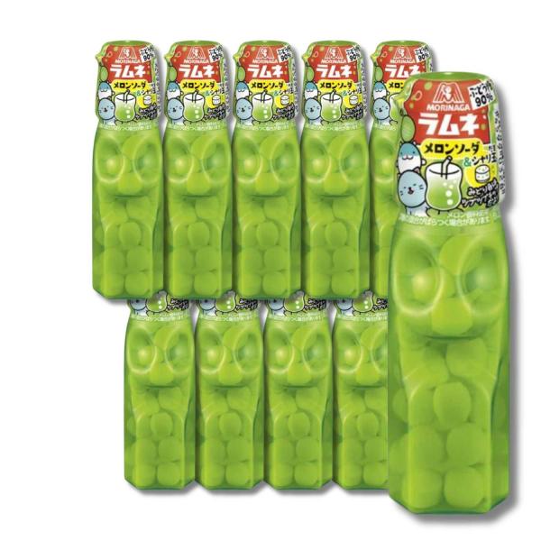 森永製菓 10個セット ラムネ メロンソーダ＆シャリ玉 27g : ベストワン