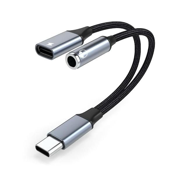 【商品説明】【Type-C二股アダプター（充電＋音楽＋通話）】Type-C端子を「3.5mmイヤホンジャック＋Type-Cメス」に同時変換できる二股アダプターです。充電しながら音楽を聴いたり、通話しながら充電したりと、スマホの使い勝手を大幅...