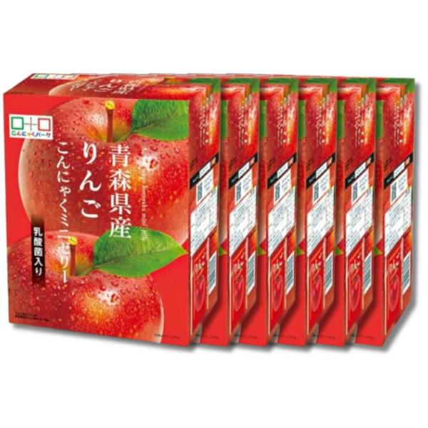こんにゃくパーク 6個セット フルーツBOX青森りんごゼリー 1箱1000g