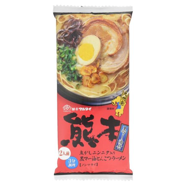 マルタイ 熊本黒マー油とんこつラーメン 2食入 186g インスタント レトルト