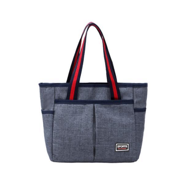 【商品説明】スポーツバッグとしてはもちろん、ショッピングや散歩、ランチバッグとしても最適な軽量トートバッグです。収納たくさん おしゃれで 高機能な ラウンドバッグです。計量なのに丈夫な造り。【商品仕様】カラー グレー