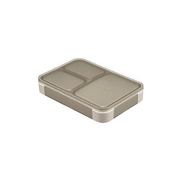 こちらの商品は追跡可能メール便/定形・定形外郵便にて発送します。宅配便ご希望のお客様は「有料宅配便」をご選択ください。シービージャパン 弁当箱 グレーベージュ 抗菌 薄型 フードマン 600ml DSK