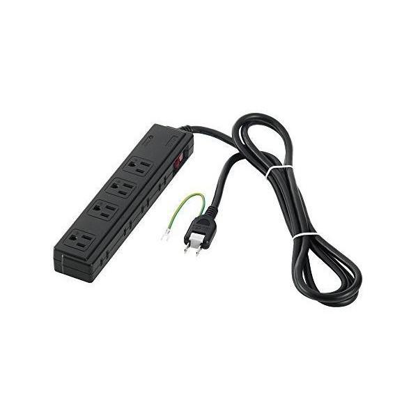 他サイト： BUFFALO 2/3ピン式電源タップ 4+4個口タイプ 雷サージ防止/集中スイッチ付 2m ブラック BSTAPSDC820BKの商品画像