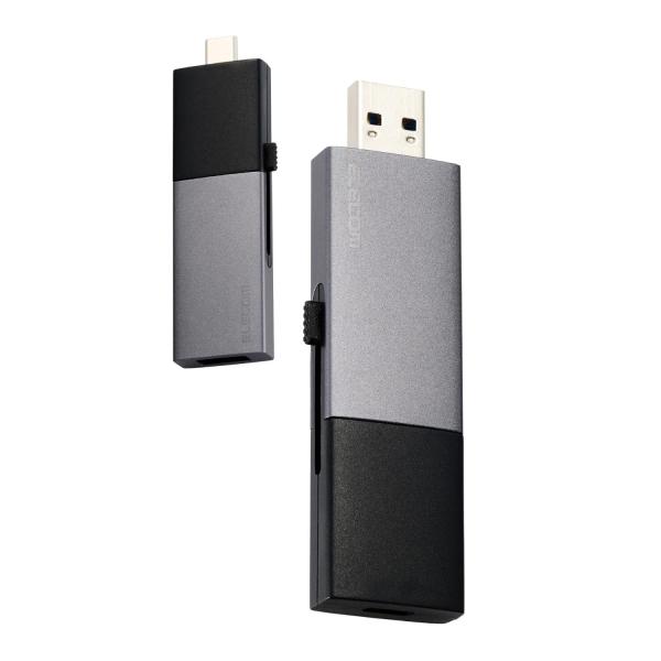 ELECOM エレコム SSDスライド式 2TB ESD-EWC2000GBK USB Type-C(TM)/USB-Aコネクター対応外付けポータブルSSD - ESD