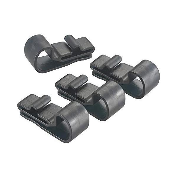 他サイト： オーム電機 ヘルメット取付けパーツ ヘッドライト用 4個入 SL-P007-K2 08-1027 OHM ブラックの商品画像