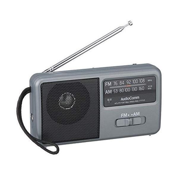 OHM（オーム電機） ポータブルラジオ AM/FM コンパクトラジオ RAD