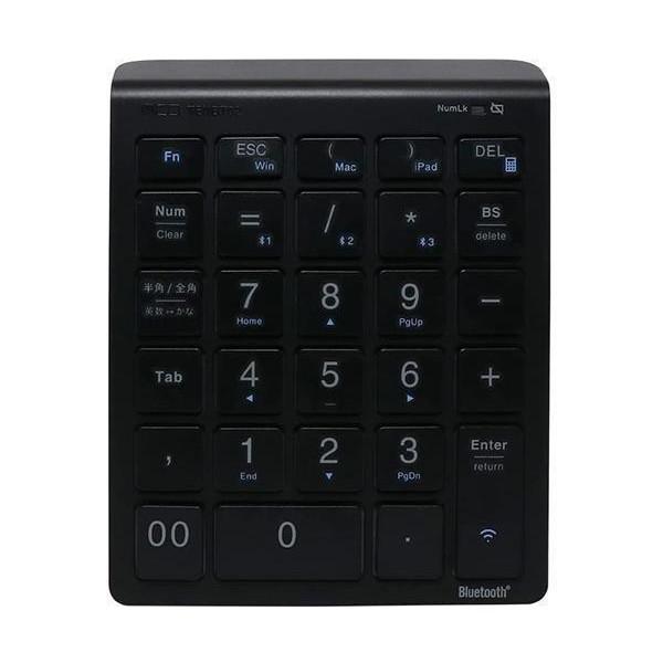 こちらの商品は追跡可能メール便/定形・定形外郵便にて発送します。宅配便ご希望のお客様は「有料宅配便」をご選択ください。ミヨシ TENBT02/BK ブラック Bluetooth5.0対応 ワイヤレステンキー