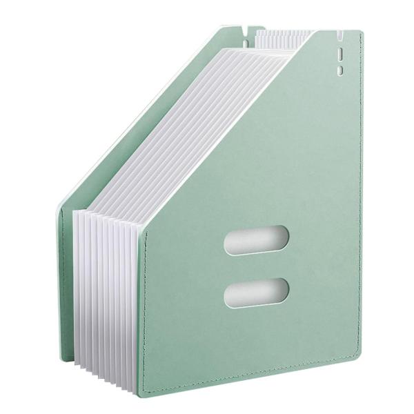 【商品説明】・デザインがシンプルでおしゃれな、自立する仕分けファイルスタンド。・じゃばら式で伸び縮みするので奥行きを自由に調整できます。・A4サイズの資料や書類が収納できるワイドサイズです。【商品仕様】カラー グリーン