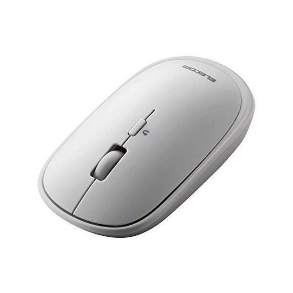 他サイト： エレコム ワイヤレスマウス Bluetooth Slint M-TM10BBGY 薄型 静音 4ボタン プレゼンモード機能付 ポーチ付 Windows Macの商品画像