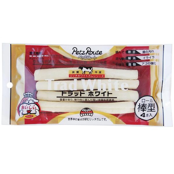 他サイト： ペッツルート トラッドホワイトガム 棒型 4本入り 犬 おやつ Petz Routeの商品画像