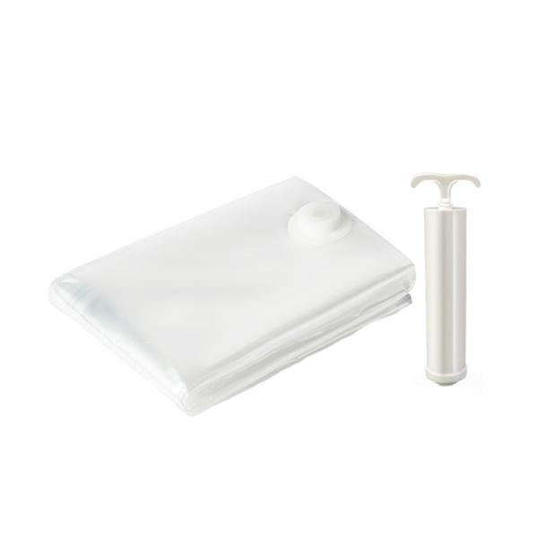 【商品説明】・カンタンに手早く圧縮できる便利な圧縮袋・耐久性が高い素材を採用しているので、繰り返し使用できる・季節変わり目、衣類 ふとんの収納に大活躍・付属の圧縮用ポンプは掃除機不要で簡単操作【セット内容】圧縮袋1枚＋圧縮用ポンプ