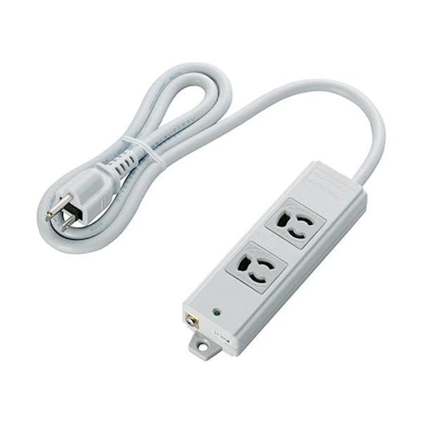 他サイト： エレコム 電源タップ 抜け止め コンセント 2個口 3Pプラグ マグネット付き 1m グレー T-WRM3210LG RSの商品画像