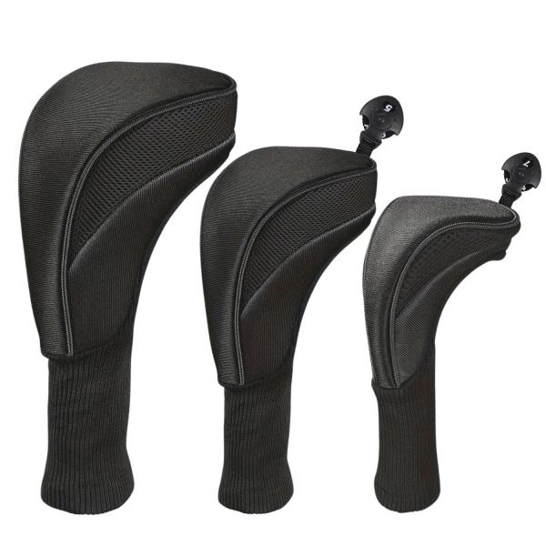 【商品説明】ドライバー用　フェアウェイウッド用　ユーティリティー用　計3点セットです。耐久性、通気性に優れており、大事なゴルフクラブの保管に最適です。【商品仕様】カラー ブラック3点セット