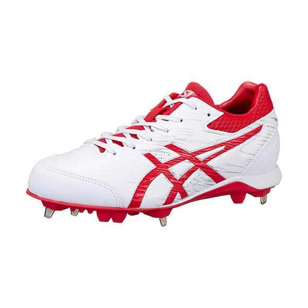 ASICS アシックス ベースボールシューズ ホワイト/レッド 27.0cm 2E 