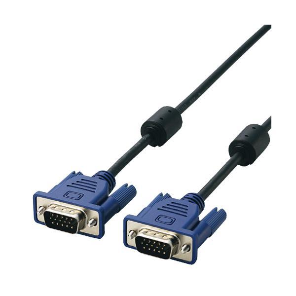 他サイト： エレコム ディスプレイケーブル D-sub15ピン VGA-VGA スリム RoHs対応 1.5m ブラック CAC-15BK RSの商品画像