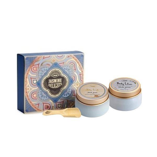 SABON ボディローション2本　ボディスクラブ SABON（サボン） ボディケアデュオ デリケートジャスミン ボディ