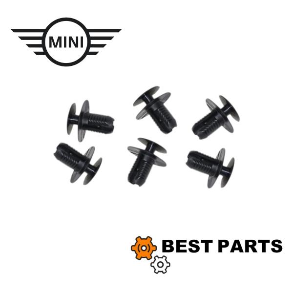 【新品・未使用】 MINI 純正 R55 56 57 グリル&モールセット MINI（ミニ） 新品 6個セット BMW MINI バンパー グリル クリップ R55