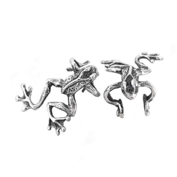 【並行輸入品】スターリングシルバーカエルEar Cuff Earring、One Piece Sterling Silver Frog Ear