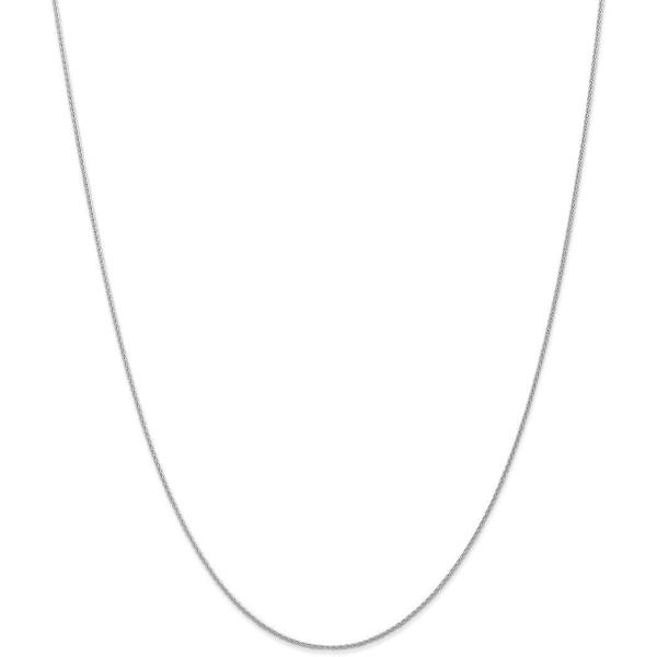 【並行輸入品】14K ホワイトゴールド 14インチ 1mm パリジャンリンク 小麦 ロブスタークラスプ チェーンネックレス ペンダント チャーム スピ