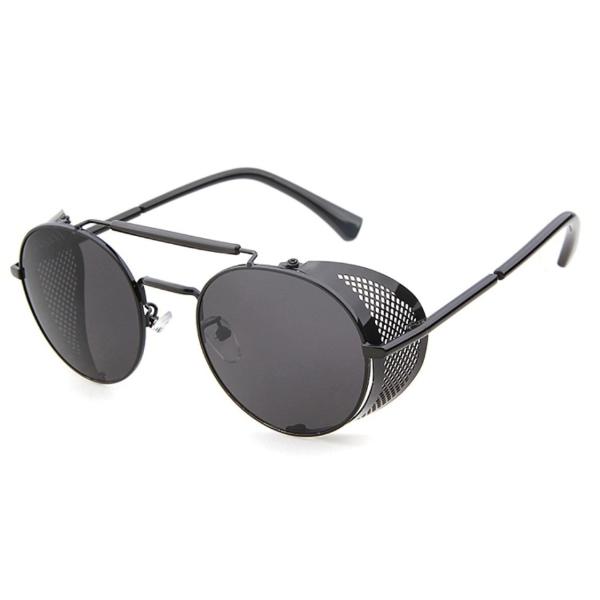 可変NDフィルターサングラス メタルフレーム ゴールド ゴールドカラー メタルフレーム オーバルサングラス - 高級