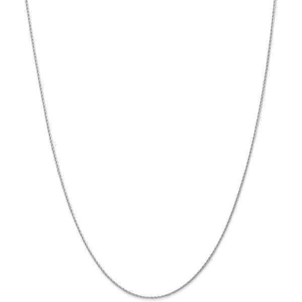【並行輸入品】14K ホワイトゴールド 16インチ 1mm ラウンド パリジャンリンク ウィートロブスタークラスプ チェーンネックレス ペンダントチャ