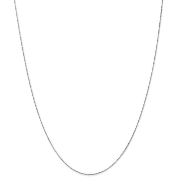 【並行輸入品】14K ホワイトゴールド 0.7mm ラウンド パリジャンリンク ウィートチェーンネックレス 18インチ ペンダント チャーム スピガ