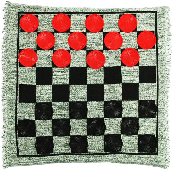 【並行輸入品】ルル・ホーム・ジャイアント・チェッカー、3 in 1ジャンボチェッカーラグチェッカーボード・ゲーム、スーパーティック・タック・トゥ
