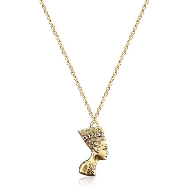 【並行輸入品】YOOE エジプト ファラオ王・王女 ペンダント ネックレス パンク 14Kゴールド ネフェルティティ アフリカ レディース 女の子 ジ