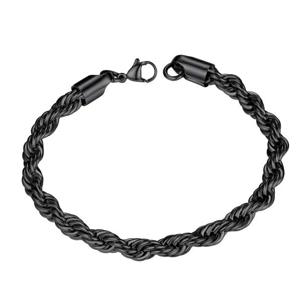 【並行輸入品】ChainsHouse ステンレススチール ツイストロープチェーン メンズ レディース 最大10倍 18K純金メッキ ヒップホップ