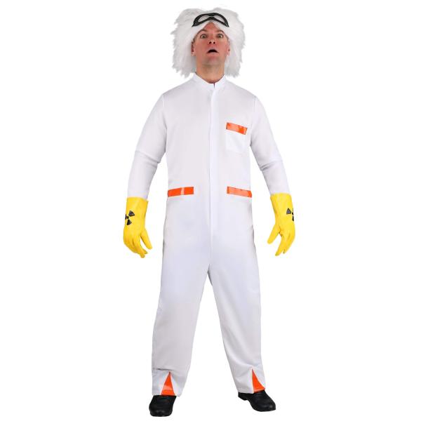 【並行輸入品】[Fun Costumes] バックトゥザフューチャー ドク ブラウン博士 コスチューム ウィッグ付 大人 男性用 ハロウィン 仮
