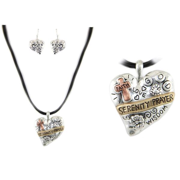【並行輸入品】4031331 Serenity Prayer Stretch Necklace and Earring Set AA One